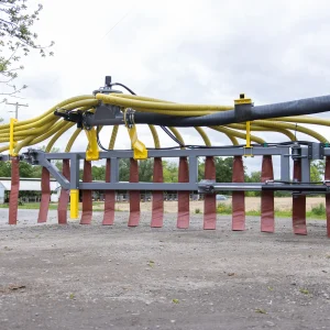 Hoover Ag 50 foot dribble bar – mounted configuration ready for field application