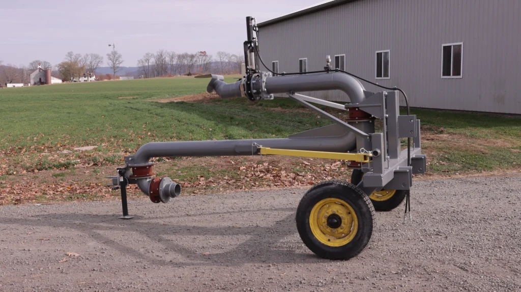 Hoover Ag surface applicator – side profile highlighting piping layout and support frame